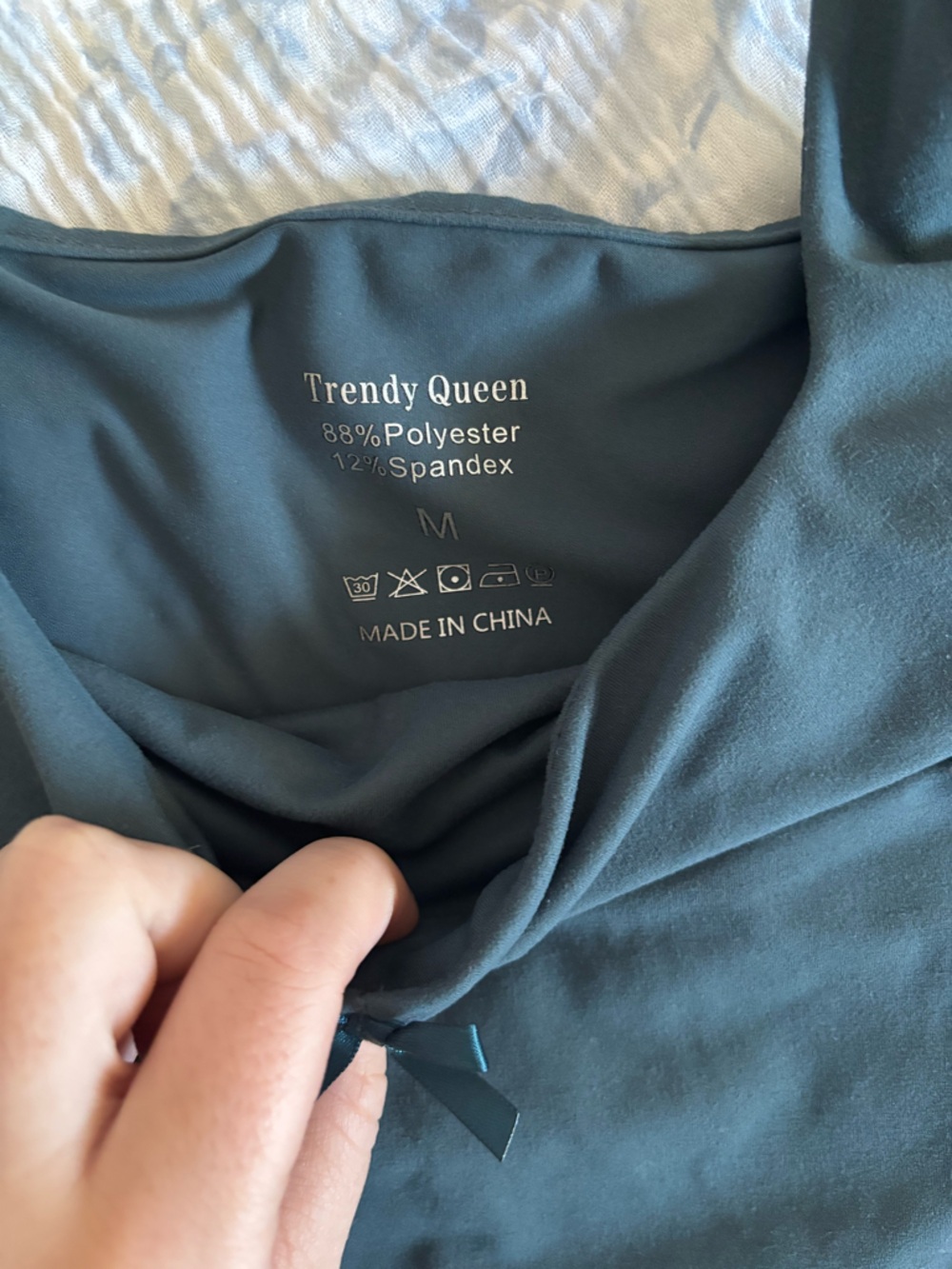 Girls' Dark Teal Ruched Tank Top - Picture 3 of 4